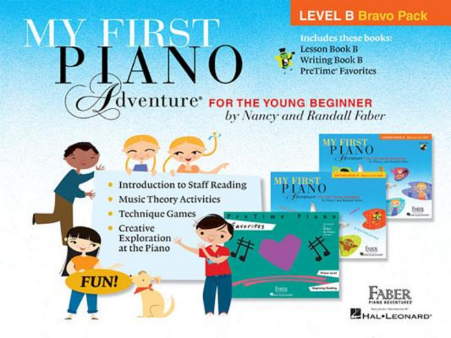 My First Piano Adventure Level B Bravo Pack: 3-Book Pack Paperback, Faber Piano Adventures