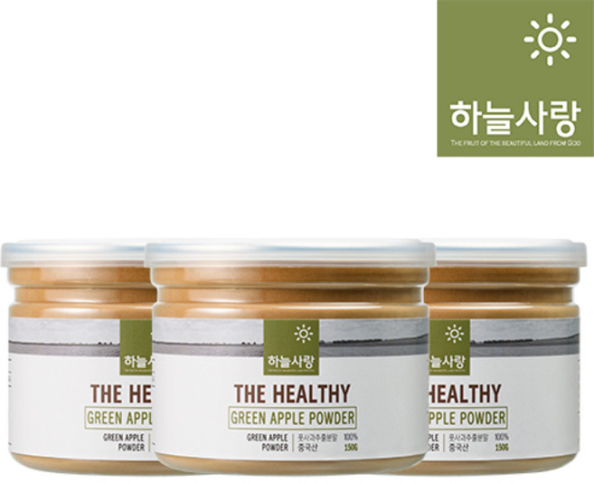 하늘사랑 10배 고농축 풋사과 추출분말 가루 150g, 3개