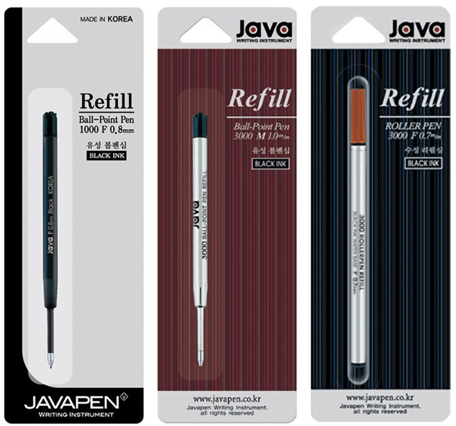 자바 볼펜심 수성심 유성심 리필심, 자바유성볼펜심(F/0.8mm)