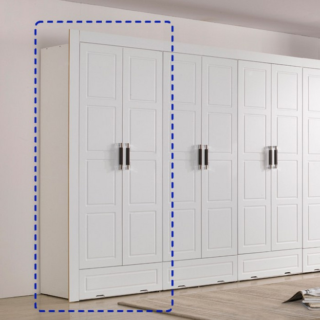 빅로드가구 라이너-서랍형 3자 장롱, 양복장_화이트