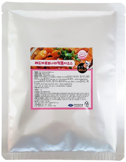 [두원식품] 레드 까르보나라 떡볶이 소스 분말, 100g, 1개