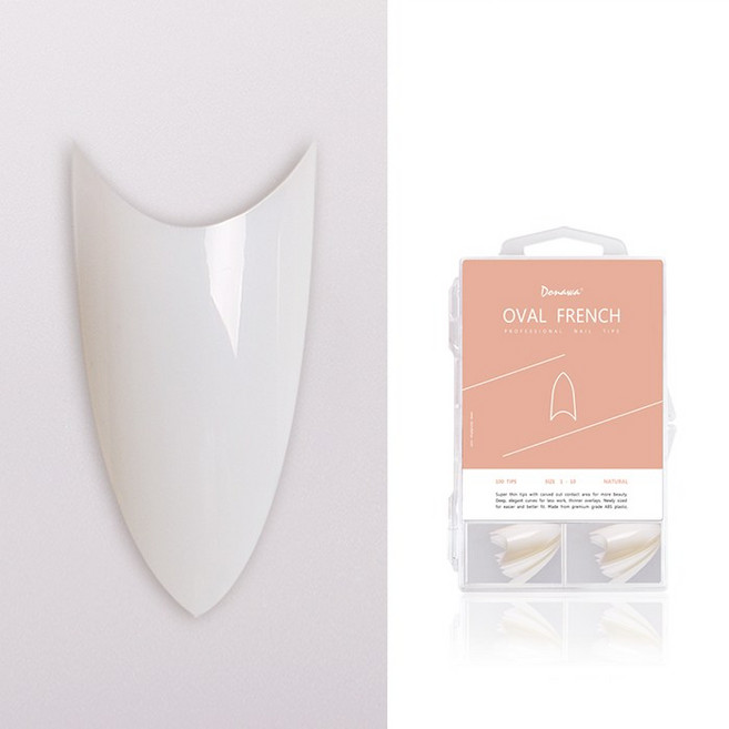 도나와 CT-164 50nail 100nail 500nail 인조손톱네일팁, 1개, CT-164 / 100nail / natural