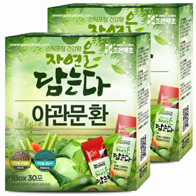 조은약초 프리미엄 야관문환 스틱 30포 x 3g 2개, 60포