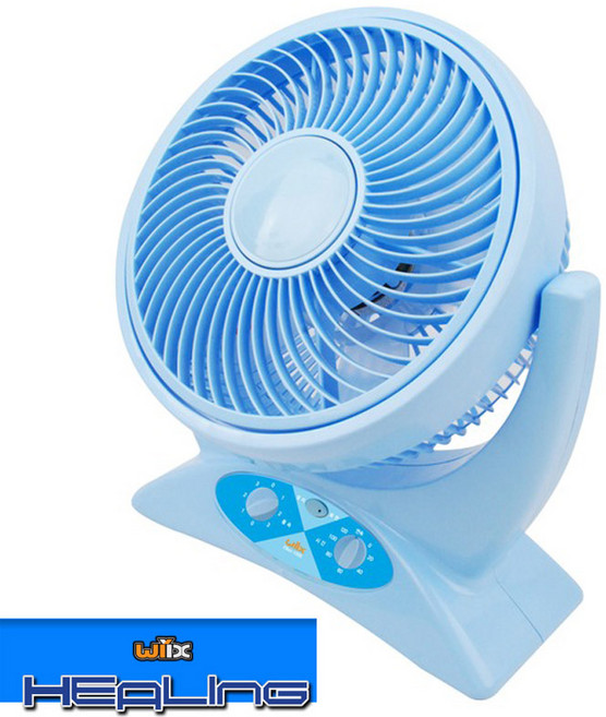 윅스 박스팬 미니 선풍기 25.4cm(10인치), Elloo-1000, 블루