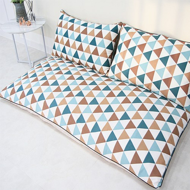 단잠 좌식소파-2인용(특대방석+대쿠션+솜포함), 스칸디나비아(민트)