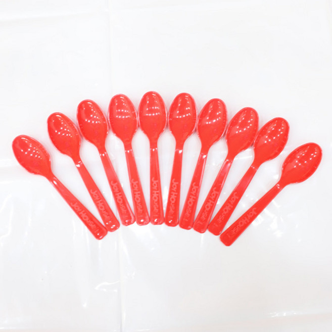 스투피드 파티용 칼라스푼 10개입 (레드), 선택완료