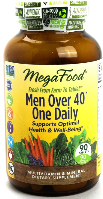 메가푸드 멘 오버 40 원 데일리 타블렛, 1개, 90정 - 쿠팡