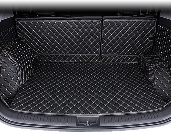 2020 링컨 에비에이터 풀커버 가죽자수 입체 트렁크매트 차박매트, 에비에이터 베이지