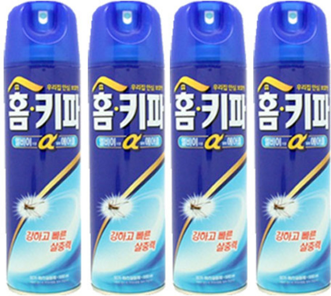 홈키파 엘비이 수성알파 뉴 에어로솔 500ml X 4개