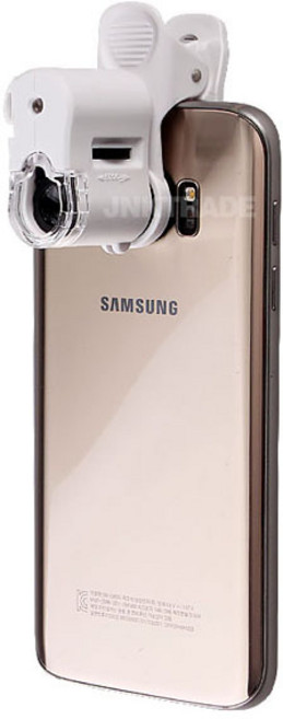 스마트폰악세사리 스마트폰 현미경 60x 관찰 촬영 핸드폰 돋보기 휴대폰 확대경 루페 렌즈, (스마트폰현미경-화이트), 1개