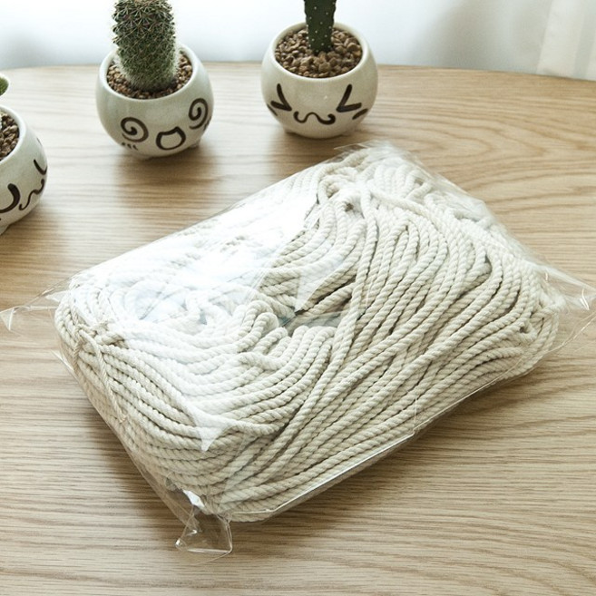 아쭈디자인 마크라메 재료 면로프 80M 면줄 실, 6mm(180합) - 길이80M, 1개