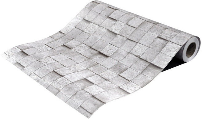 데코리아 DIY 간편한 접착식 벽돌시트지 TPC-014 펄 모던입체사각 시트지 주방 가구 싱크대, 타일85 펄