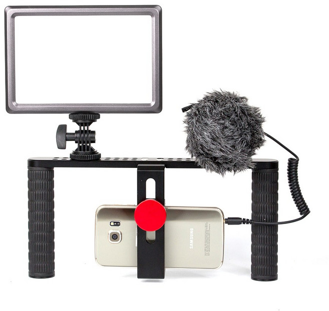 오토케 스마트폰 필름메이커 디렉터원 패키지 짐벌 삼각대 조명 마이크 거치대, 디렉터원 패키지 (룩스패드22 어댑터 추가), 1개