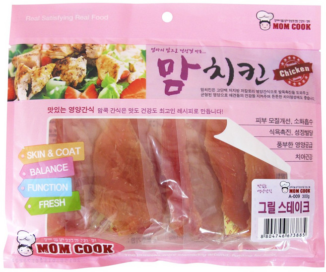 맘쿡 강아지간식 사사미, 그릴스테이크, 1개, 300g