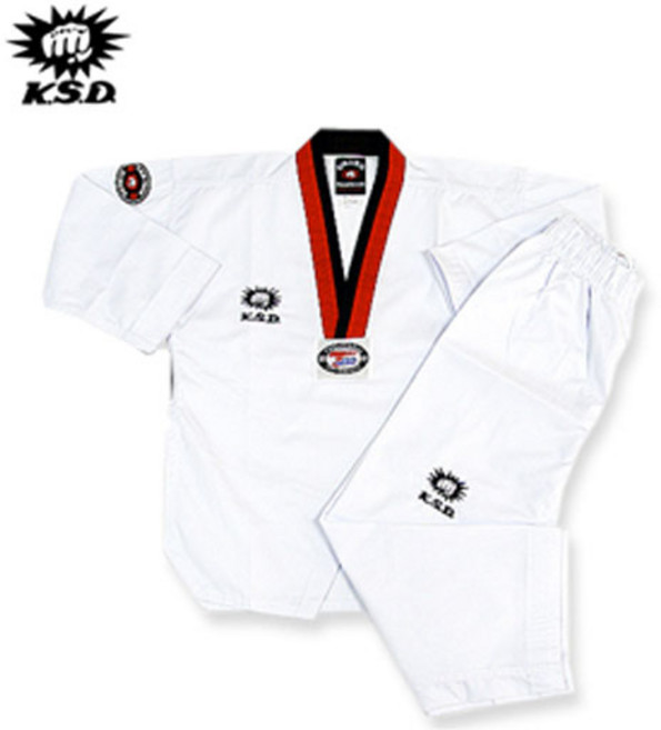 [티맥스] 한국스포츠 KSD 태권도 품 도복 (아동) TKD POOM Uniform (Child), 화이트, 1개