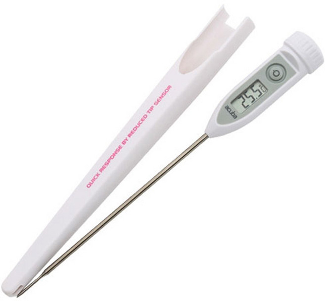 아쿠바 방수 중심온도계 CS-101 화이트, 1개