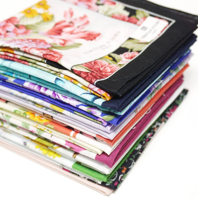 국내산 크리스챤오자르 여성 여자손수건 10장 1박스