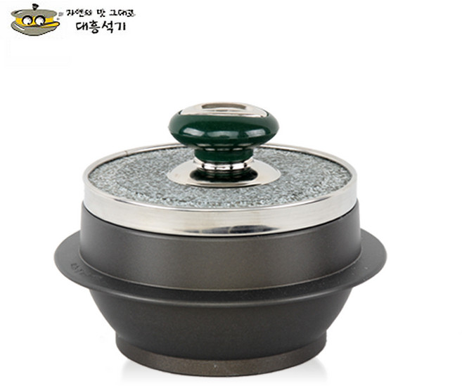 국내산 대흥석기 천연 곱돌솥, 알루미늄 경질코팅 곱돌솥 15cm (1인용)