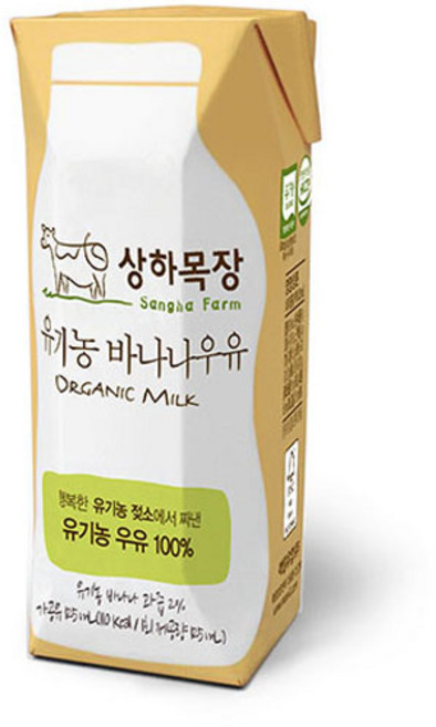 상하목장 유기농 멸균 바나나우유, 125ml, 48개