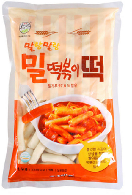 송학 말랑말랑 밀떡볶이 1kg (약6인분) X 10개 BOX