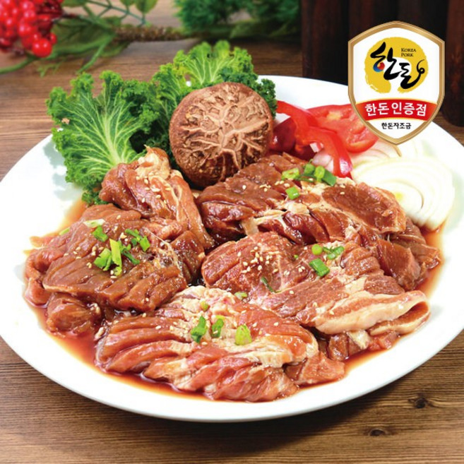 도감푸드 양념돼지목살, 1개, 2kg