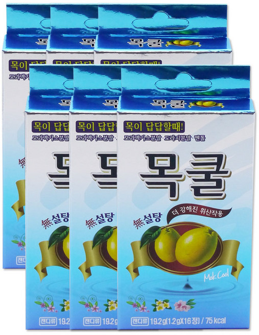 목쿨 멘톨 모과 도라지, 6개, 19.2g