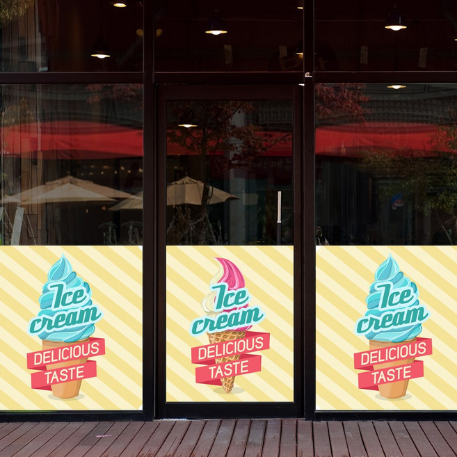 아트박스/낭만창고 nang210-딜리셔스 아이스크림-뮤럴실사 시트지