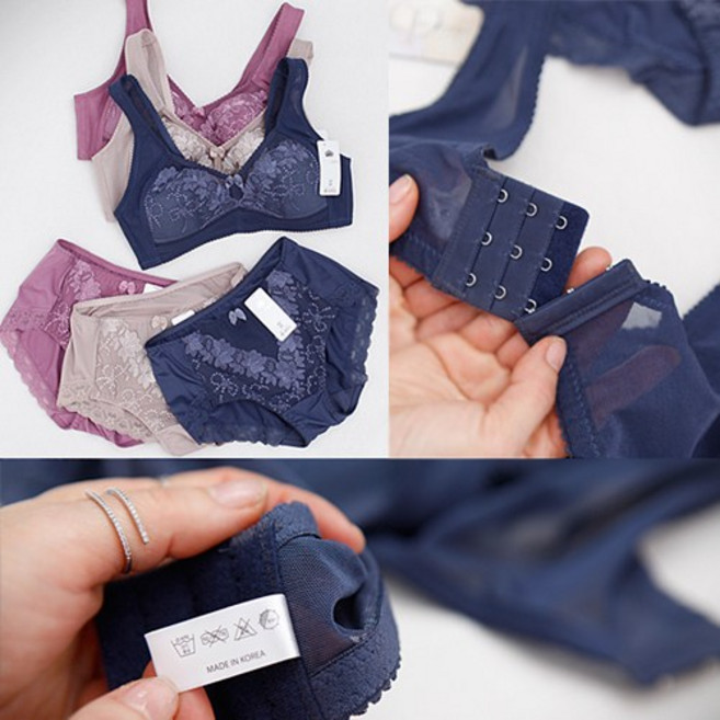 빅댄디 플라워브라+팬티세트