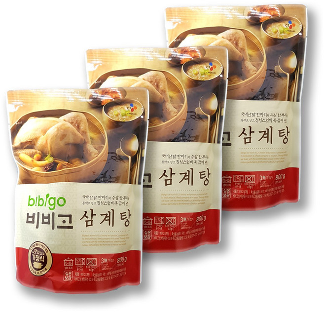비비고 삼계탕, 800g, 3개