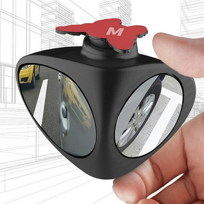 3R 투웨이 사각지대 보조미러 초보운전 주차 백미러 룸미러 거울, 1개