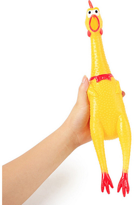 비바비즈 강아지삑삑이 강아지치킨 대형38cm 고무장난감 펫팸족 강아지 장난감, 랜덤발송, 1개