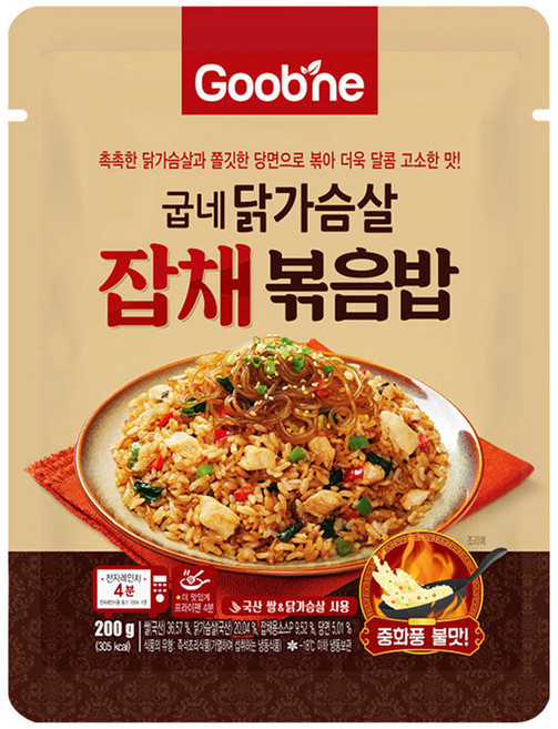 굽네 닭가슴살 잡채볶음밥, 200g, 1개