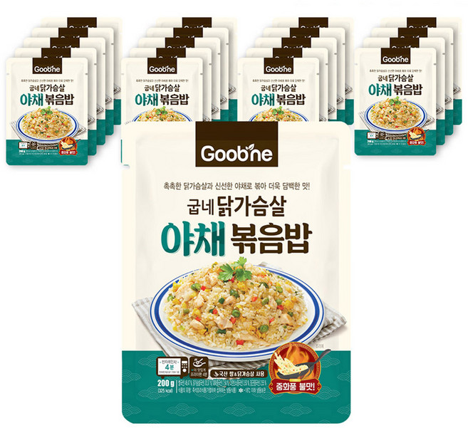 굽네 닭가슴살 야채볶음밥, 200g, 20개