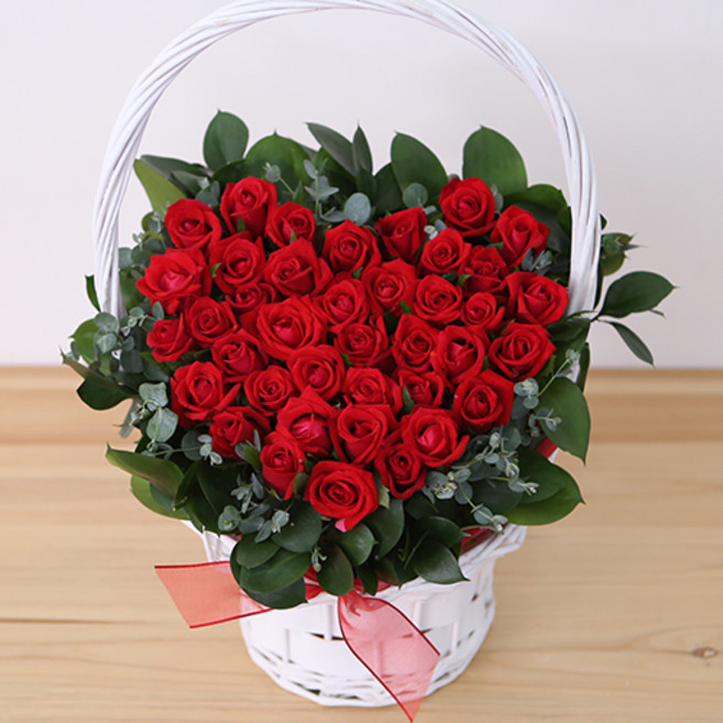 당일배송 다덴다플라워 생화 장미 꽃바구니 전국, 11. 하트플라워꽃바구니