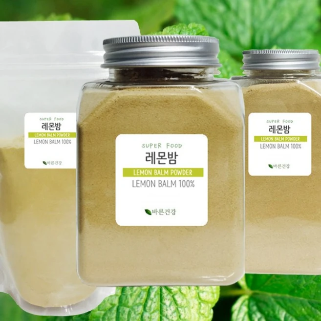 바른건강 은은한 향과 맛이 좋은 100% 진한 레몬밤 추출 분말 프리미엄, 500g, 3개, 3개, 1개입 - 쿠팡