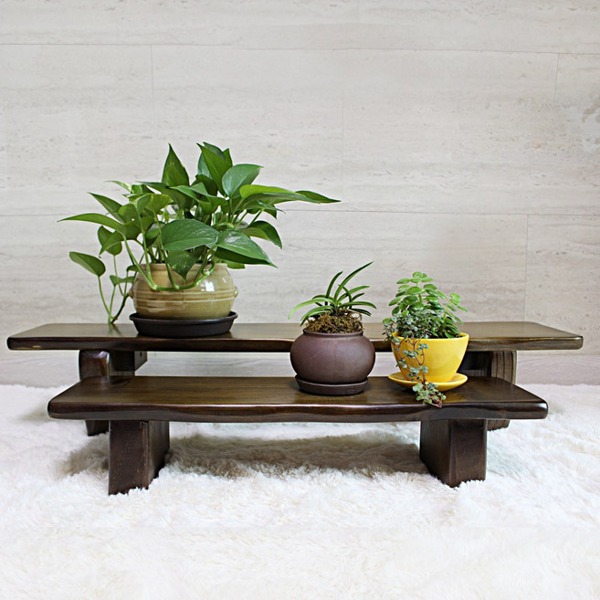 뷰티스트림 소나무 통원목 화분다이, 1개