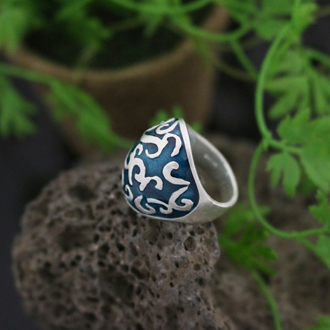 아리공방 당초무늬 한복반지 은반지 반지