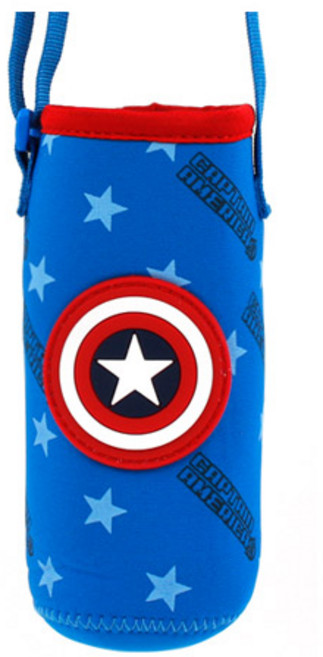 캡틴아메리카 네오프렌 물병크로스, 블루, 1개