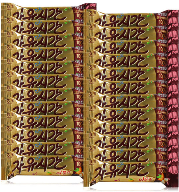 해태 자유시간 아몬드 초코바, 36g, 24개