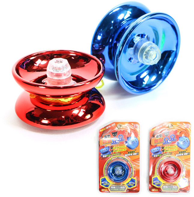 재미모리 톰캣 메탈 요요 배틀 스피드 어린이 유치원 학원 학교 태권도 달란트 선물 사은 판촉, 블루, 1개