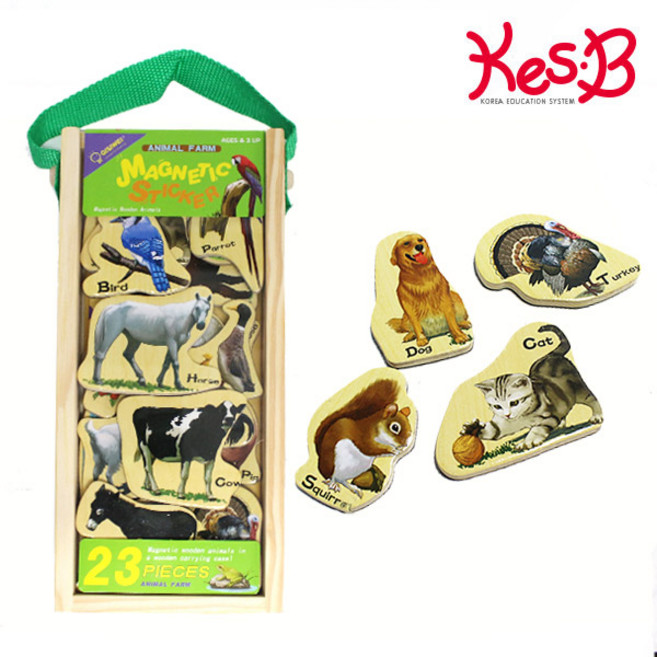 [캐스B]튼튼 자석퍼즐 동물농장, 단품, 1개