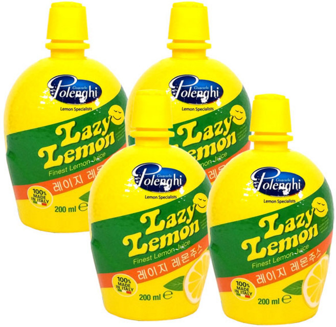 레이지레몬 주스, 200ml, 4개
