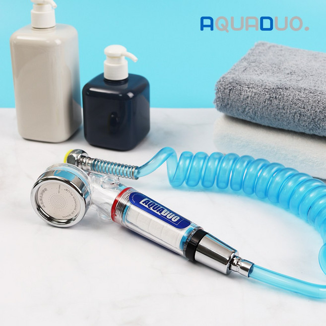 아쿠아듀오 SF-1200 여행용 정수 샤워기 패키지, 1개