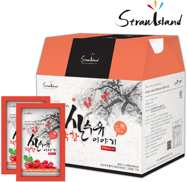 스트로아일랜드 구례산 진한 고형분 7% 착한산수유즙 80ml, 1개