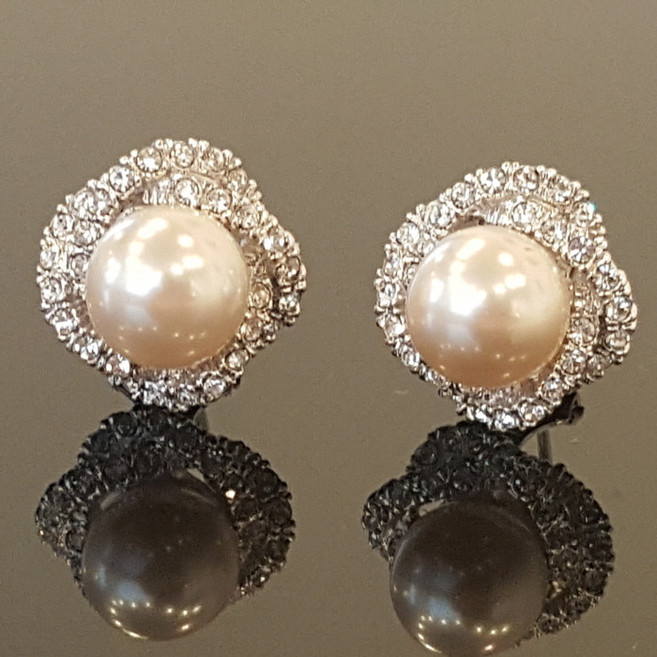 아름쥬얼리 연예인협찬 뷰티 플라워 진주 귀걸이 혼주 한복