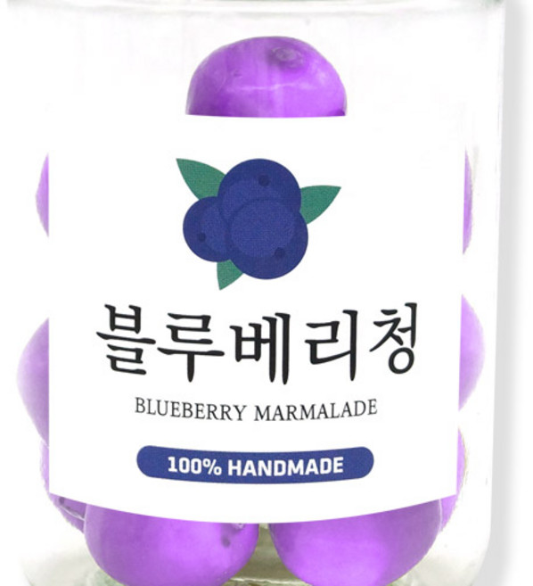 더치커피 외 스티커 모음전!, B-189 블루베리청 스티커 사각 50개, 1봉