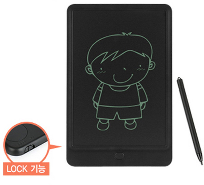 NETmate 전자 보드 그림 메모판 Writing Tablet 10형, black, KW-NM-BD02