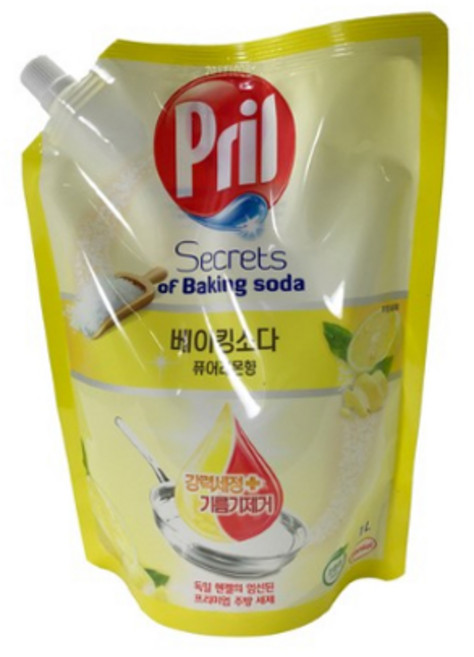 프릴 시크릿오브 베이킹소다 퓨어레몬향 리필, 1L, 1개