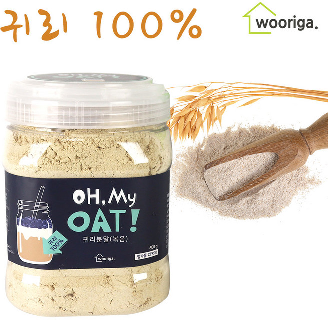 우리가스토리 캐나다산 볶은 귀리분말 100% 귀리가루 귀리우유쉐이크, 800g, 1개