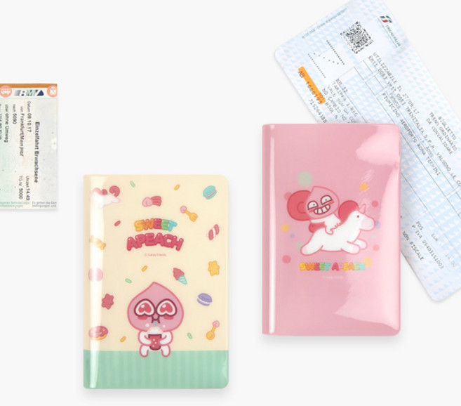 [카카오프렌즈]스윗어피치 에나멜 여권케이스